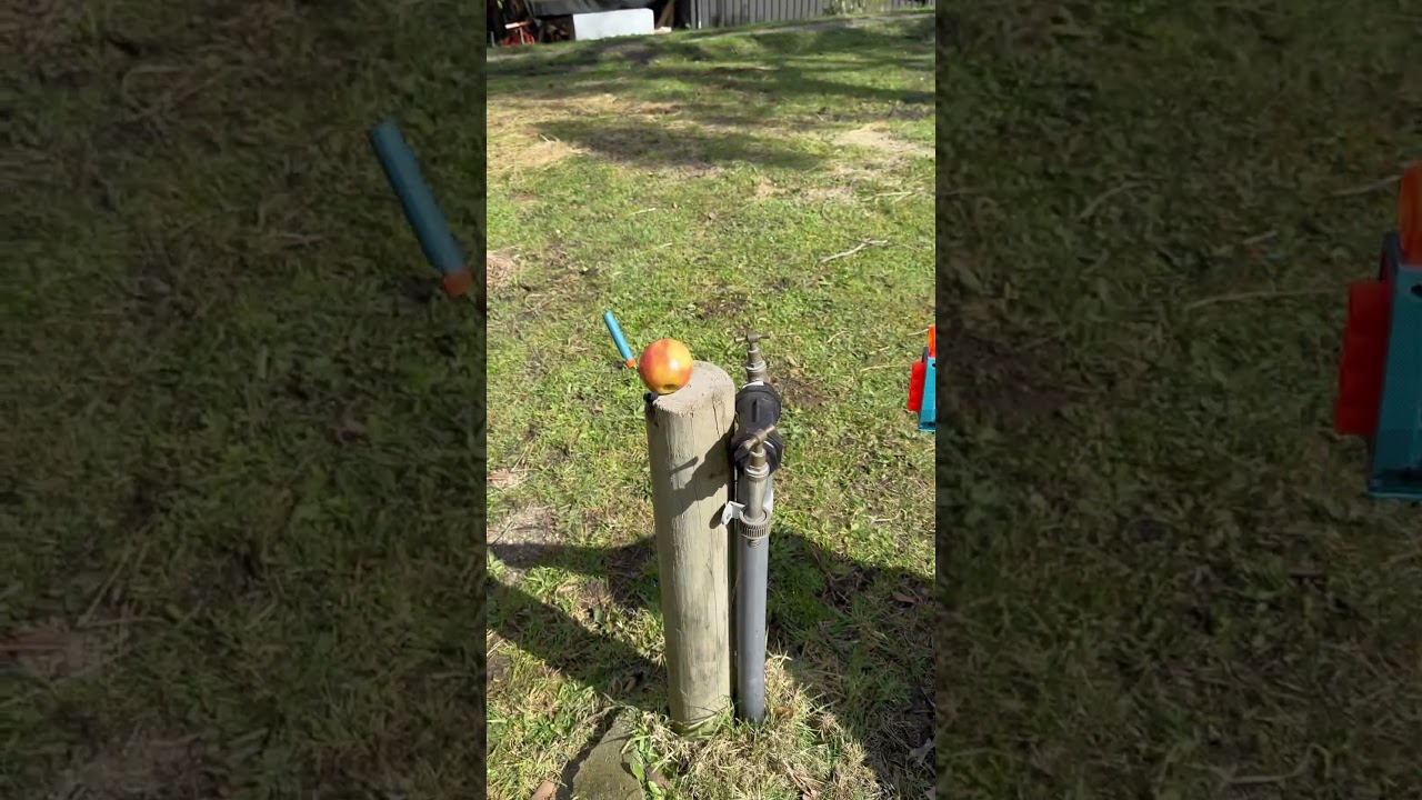 Apple vs modded nerf gun 