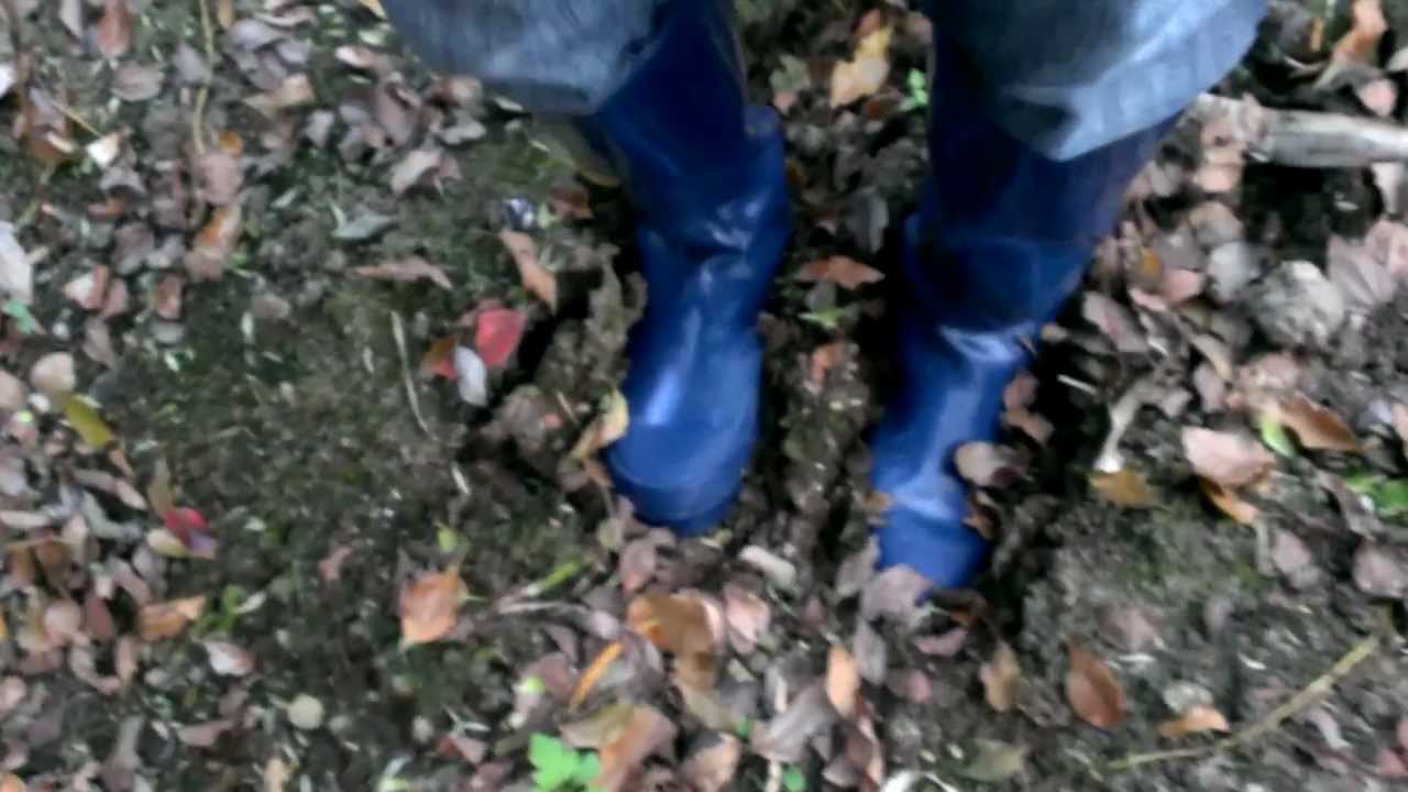 Favorite wellies walking on very soft ground