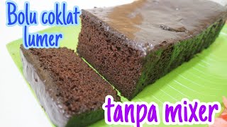 SUPER MOIST CHOCOLATE CAKE | TANPA MIXER CUKUP 2 BUTIR TELUR