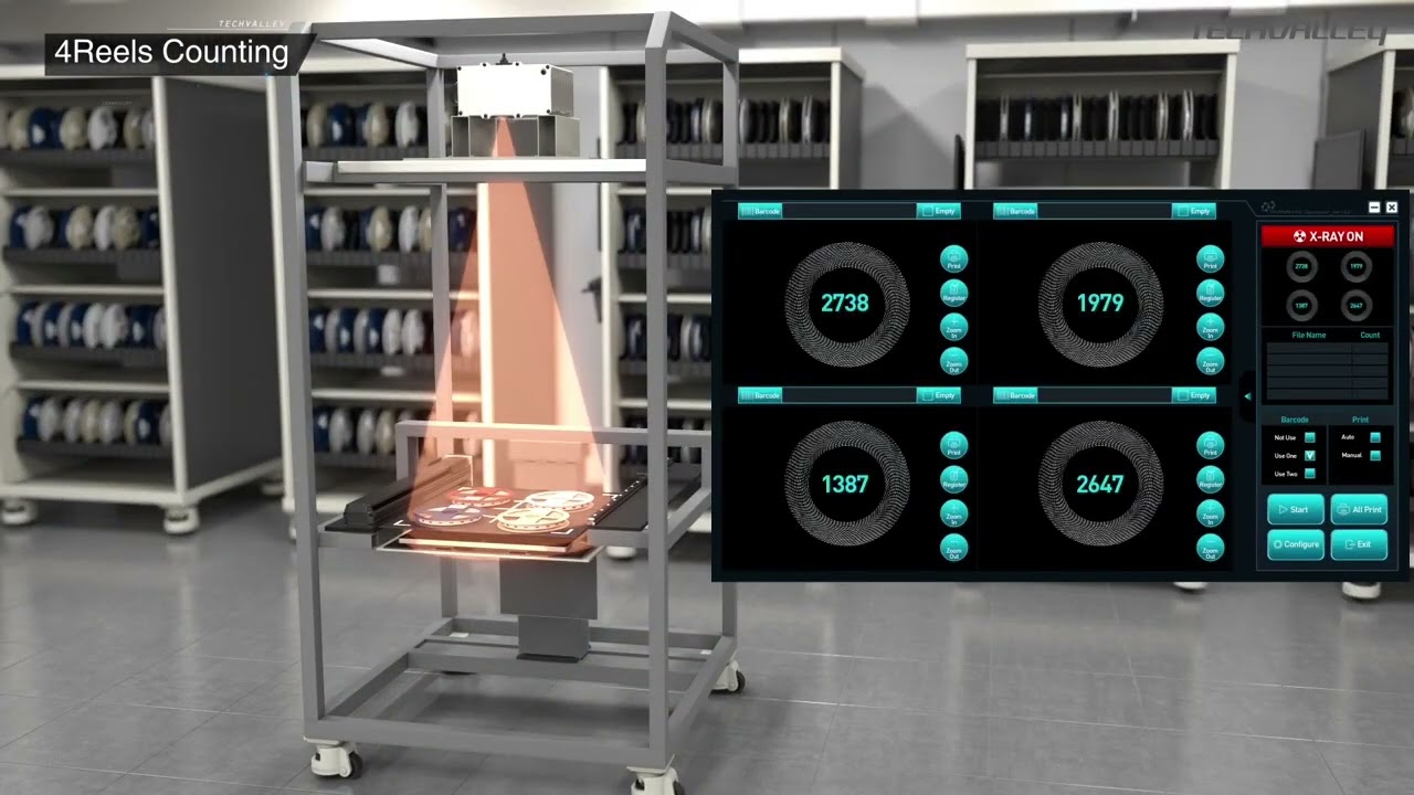 How to works X-Ray Chip/Component counter machine.