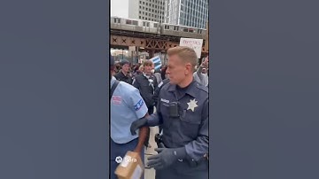 Cop arrest Mail man in Chicago during ice protest.   #chicago #protest #ice #shorts #ai #skit