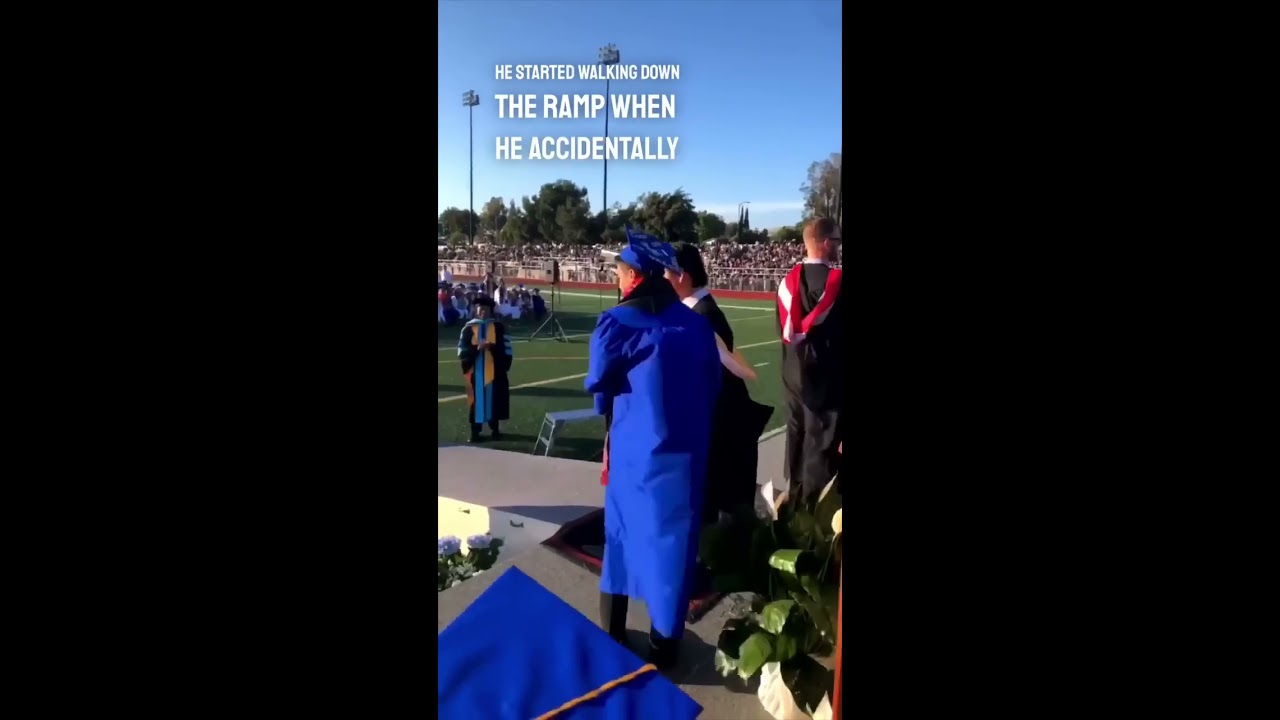 He Tripped At His High School Graduation But Played It Off Well 