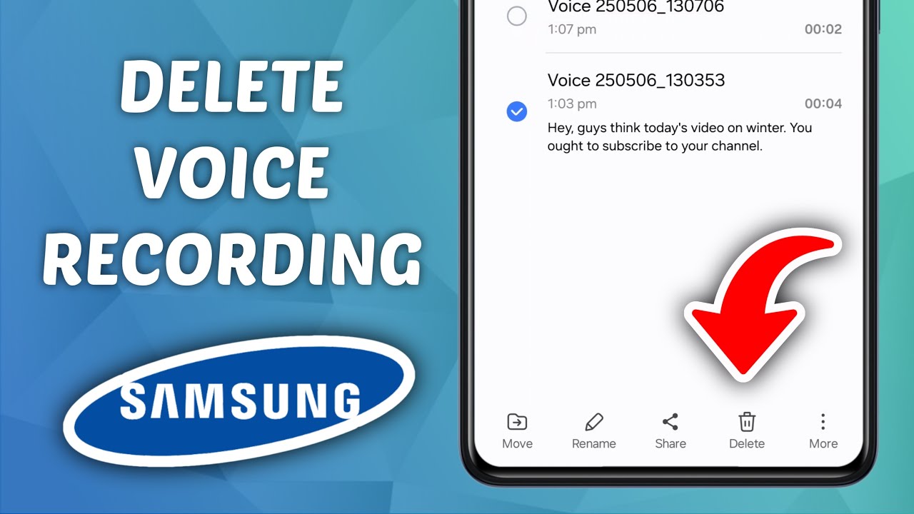 How to Delete Voice Recording on Samsung