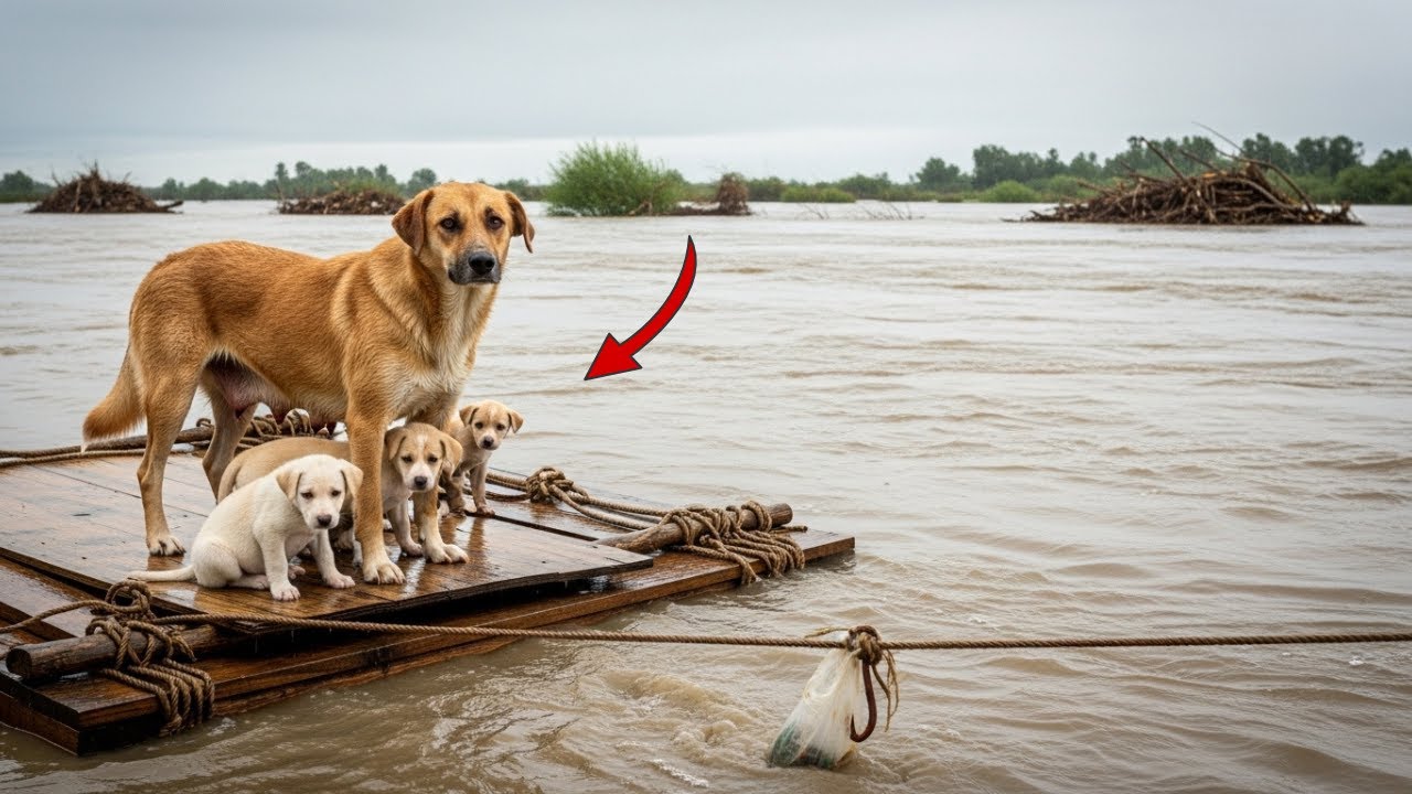 Mother Dog Bravely Protected Her Puppies in the Flood – What Happened ...