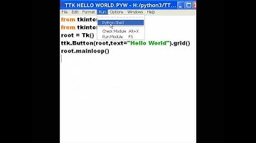 Python ttk GUI Hello World
