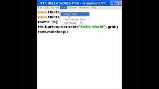 Python ttk GUI Hello World