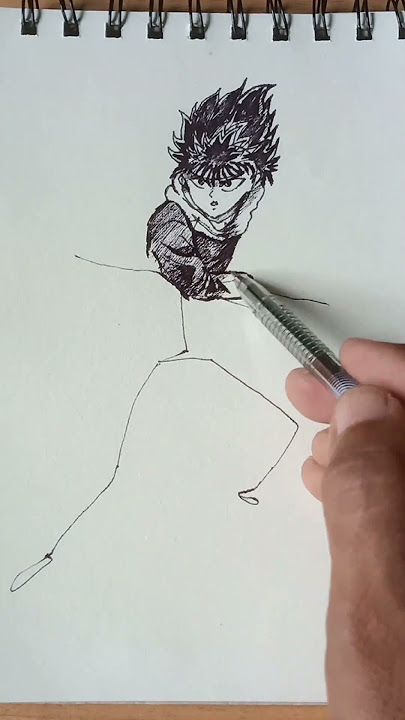 Download lagu Stickman to Hiei from Yuyu Hakusho Drawing 🔥 #anime #art #drawing #yuyuhakusho #viral #shorts