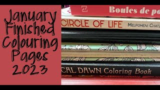 January 2023 Finished Colouring pages  |  Adult Colouring  |  Adult coloring