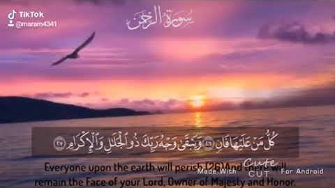 سورة الرحمن من اية 26 إلى 28