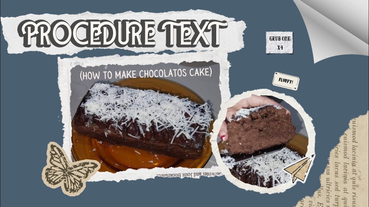 PROCEDURE TEXT (how to make cholatos sponge cake) - YouTube