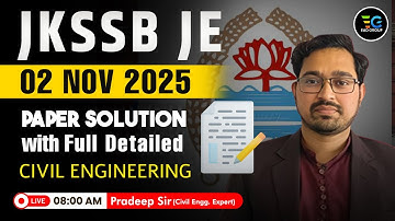 JKSSB JE 2025 | 02 Nov Civil Paper Solution 🔥 Full Detailed Discussion | Pradeep Sir