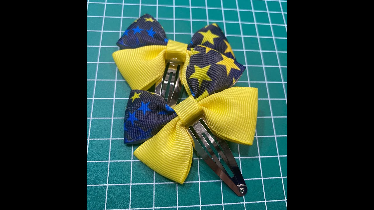 Super quick DIY hair bows tutorial Simple to make ribbon bows YouTube