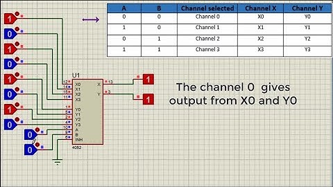 CD4052 as a multiplexer