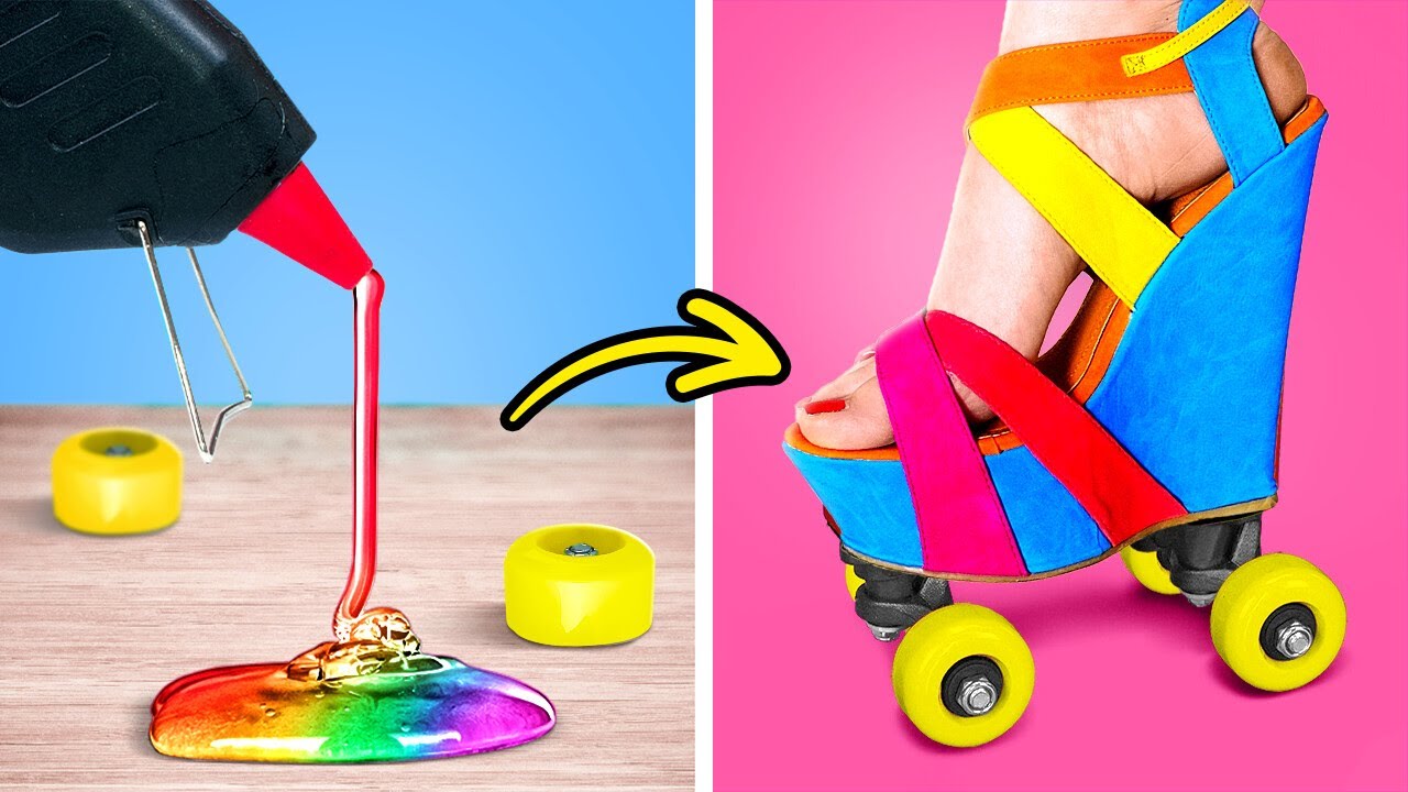 ⁣DIY RAINBOW SHOES & COOL SHOES with WHEELS || Fantastic Feet Crafts to Save Your Money