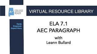 ELA 7 1   AEC PARAGRAPH   LEANN BULLARD