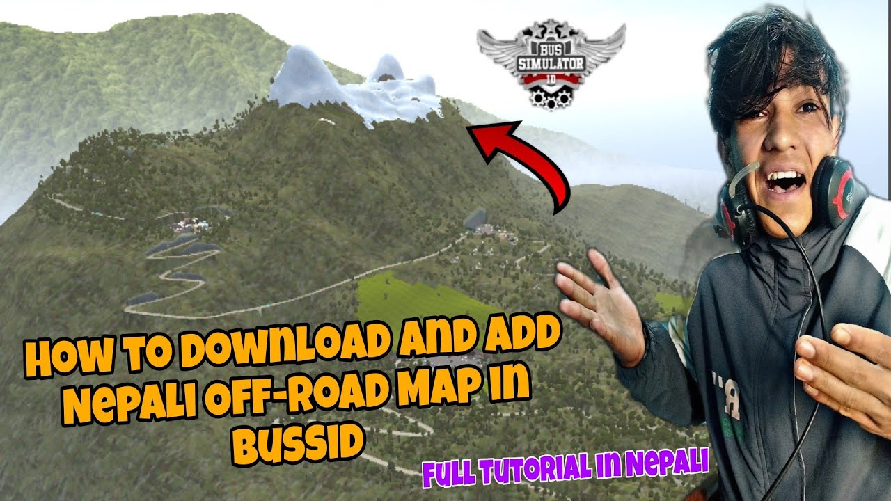 How to download and add Nepali v3 off-road map mod in Bus Simulator Indonesia || V4.1.2 ||  2024 ||