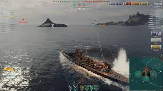Bismarck with a full secondary build vs half of the team