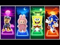 Chase 🆚️ Labubu 🆚️ Spongebob 🆚️ Sonic | Tiles hop batlle 😱😱