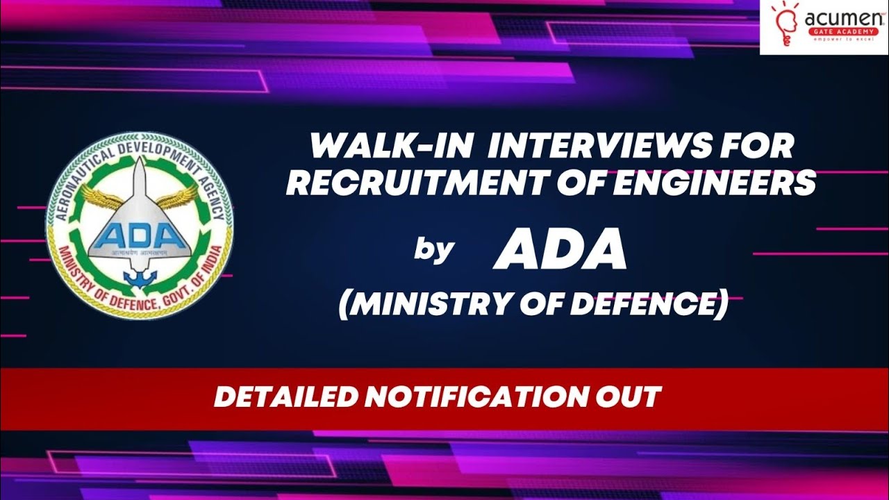 ADA Recruitment 2025 | Vacancies, Walk-in Interviews, Salary & Online ...