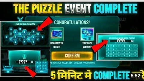 Moco Puzzle Event in Free fire //How to Complete Moco Puzzle Event.