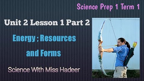 Prep 1 , Term 1 , Unit (2) , Lesson 1, ( Energy ; Resources and forms ),  Part ( 2 )