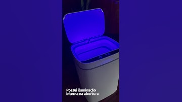Lixeira Inteligente Automática 13L com Sensor e LED - Kazalinda