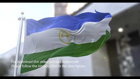 Bashkortostan flag with 3d effect blowing in the wind 3D Flag V2 long