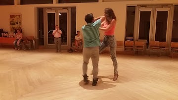 Salsa On2 Intermediate Turn Pattern Combo Partnerwork by Sergio and Sheena #123