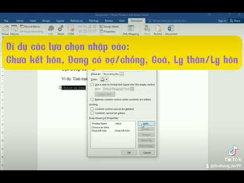 Tạo Drop Down List trong Word (Mẹo word hay) 2023 Mới 94 Tạo Drop Down List trong Word (Mẹo word hay) 2023 Mới