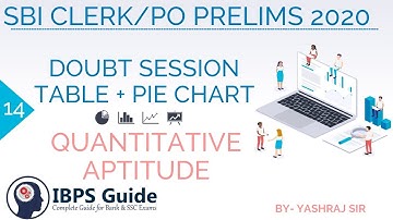 PRELIMS DAY 14 | TABLE + PIE CHART DI | SBI CLERK / PO 2020/RBI Asst. | By Yashraj Sir