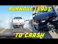 PICKUP TRUCK CAN&#39;T SEE THROUGH SMOKE, STILL DECIDES TO FLOOR IT RIGHT INTO A BMW