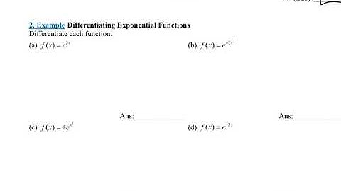 4.3 Derivatives of Exponential Functions-1