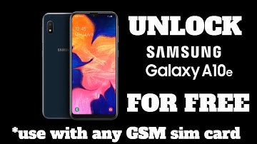 Unlock Samsung Galaxy A10e