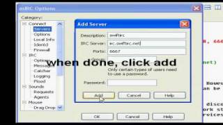 how to connect to swiftirc using mIRC