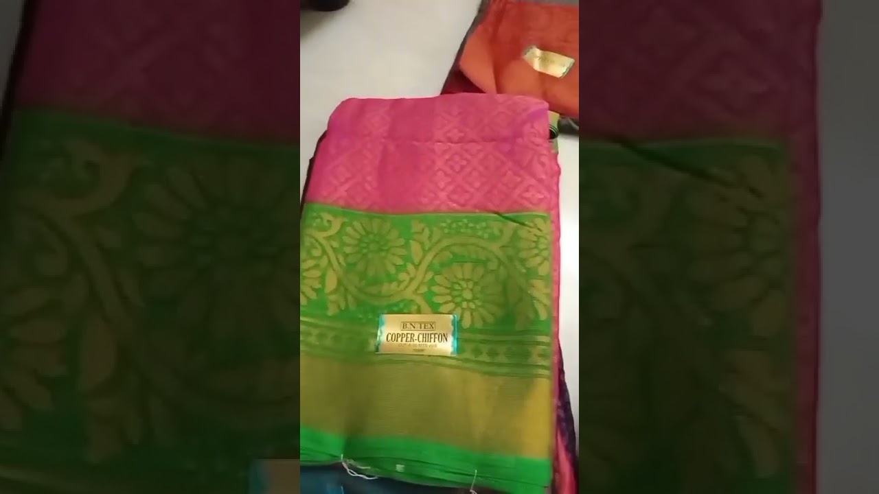 Copper Chiffon Brasso Saree//Tejas Collections//Rs.630/-Free Shipping Wtzp 9150570750