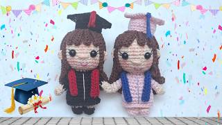👩🎓 PEQUEÑA GRADUADITA AMIGURUMI / TEJIDA FACIL / TUTORIAL PASO A PASO 👩🎓