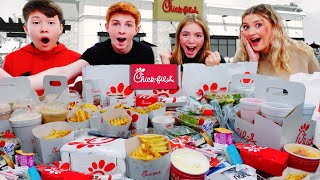 Ordering The ENTIRE CHICK-FIL-A Menu! | Did It Feed Our Large Family? | Fast Food Challenge!