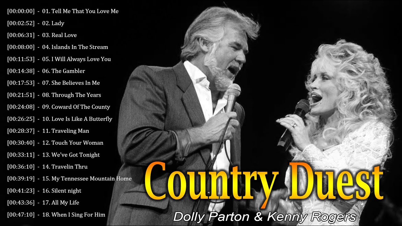 Kenny Rogers, Dolly Parton Best Duet ♡ Country Duets Male and Female