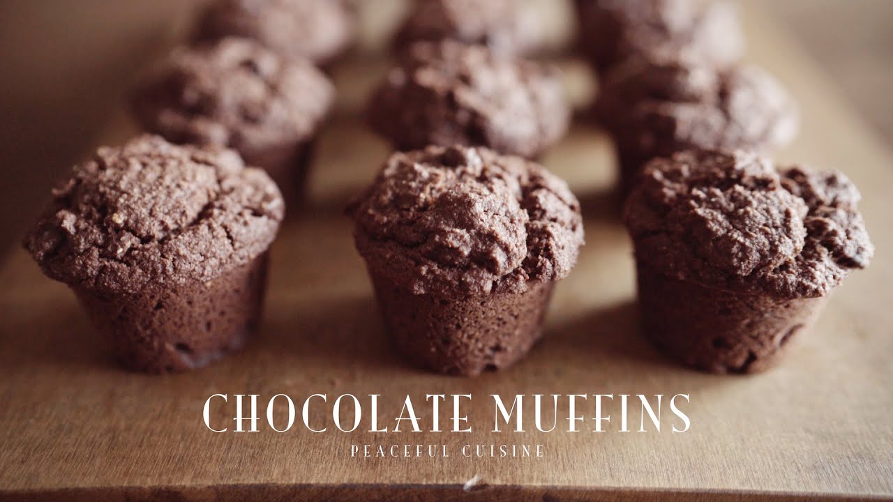 "Good Old?" Chocolate Muffins (gluten free vegan) ☆ グルテンフリーチョコレートマフィンの作り方 | Peaceful Cuisine