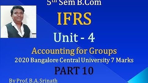 Accounting for Groups in Kannada PART 10 - (BCU) B.Com 2020 Question Paper 7 Marks (By Srinath Sir)