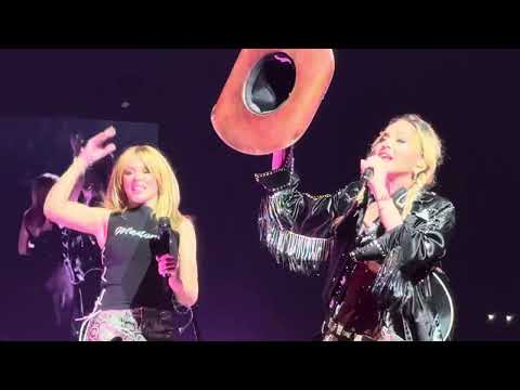 Madonna & Kylie Minogue perform Can’t Get You Out Of My Head in LA on The Celebration Tour 3/7/24.
