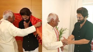 Haryana Governor Bandaru Dattatreya garu meets and Congratulates Icon star Allu Arjun || NSE