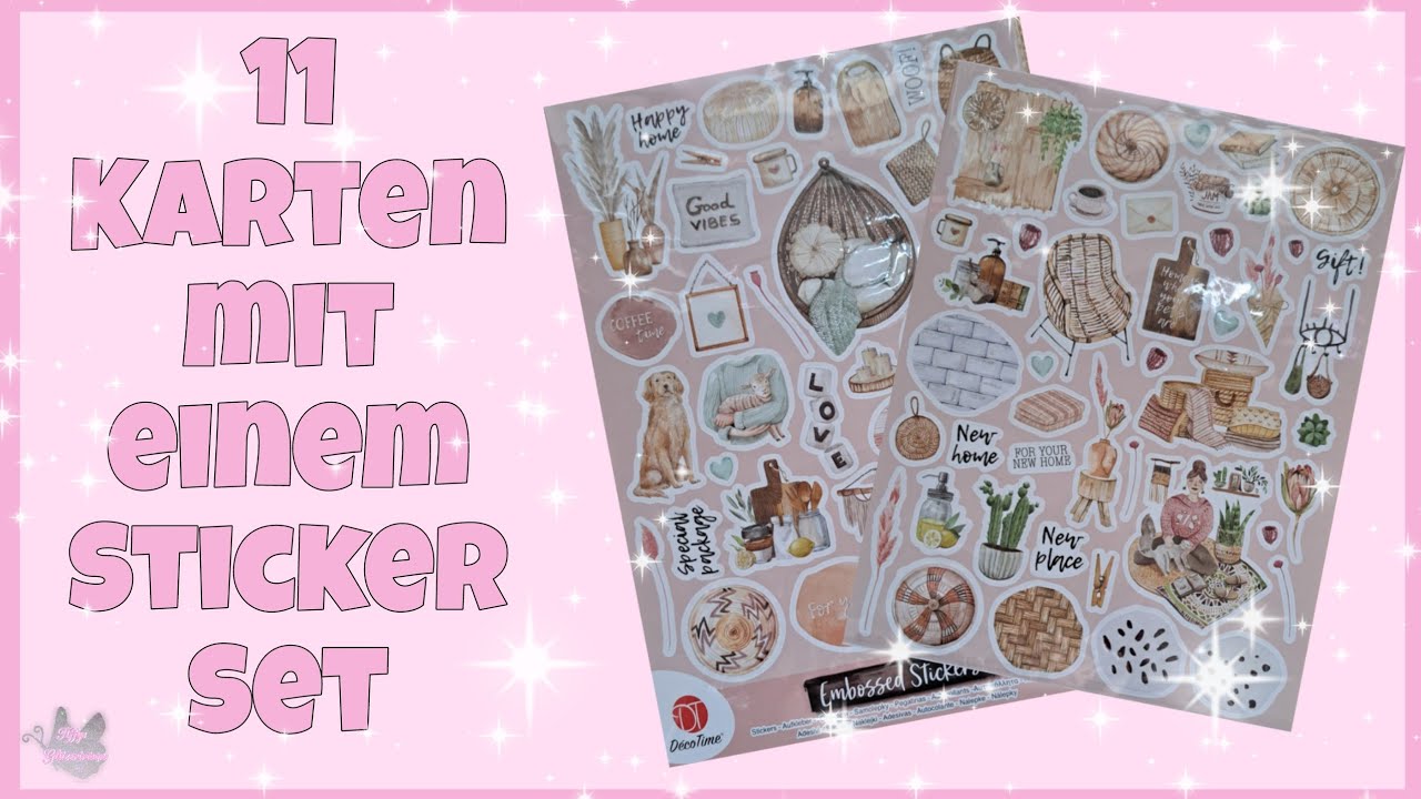 💕 11 Karten mit einem Sticker Set 💕 von Action - YouTube