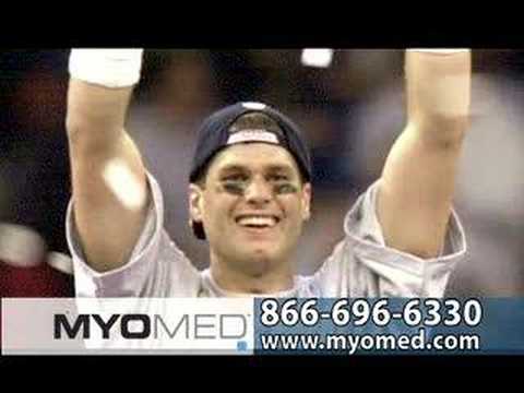 Tom Brady, LaDainian Tomlinson, Willie McGinest, and Lisa Leslie endorsing toxin-free MyoMed. Used for 2 years by NFL players now available for arthritis and everyday backache and strains.