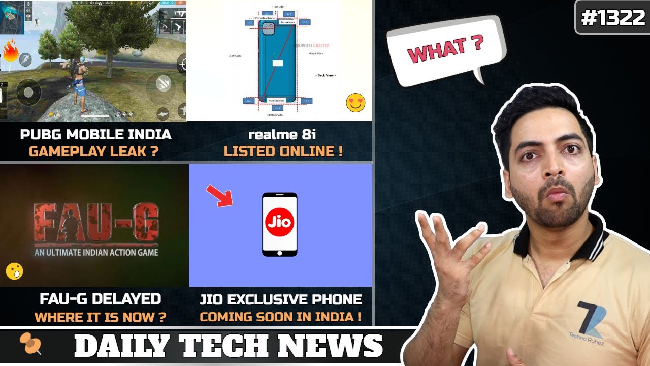 PUBG Mobile India Gameplay,Jio Exclusive Smartphones,FAU G Delay,realme 8i Specs,PS5 No Warranty