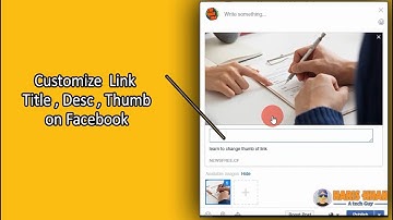 Customize Link title desc and thumb image on facebook