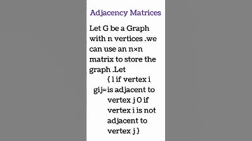 Adjacency Matrices #youtubeshort #shortvideo #graphtheory #highermathematics