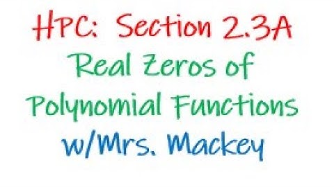 HPC 2.3A Video Notes