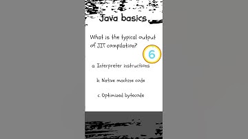 Java basics - 13 - What is the typical output of JIT compilation?  #shorts