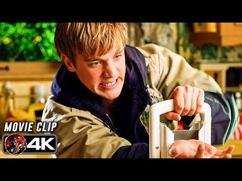 IDLE HANDS | Anton Chops Off His Hand (1999) Movie CLIP 4k